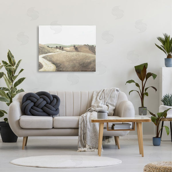 Stupell Industries Kingsley | Rural Hill Slopes Perspective Trail Wheat Grasslands Path Wall Art