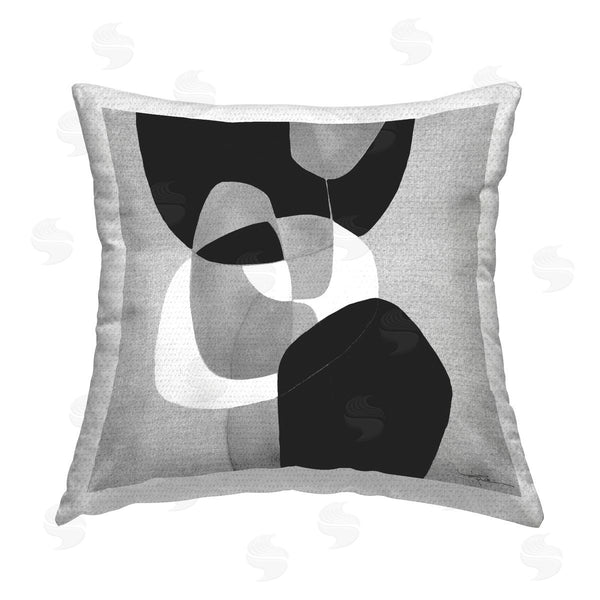 Stupell Industries Kippi Leonard | Abstract Sharp Cutouts Printed Throw Pillow