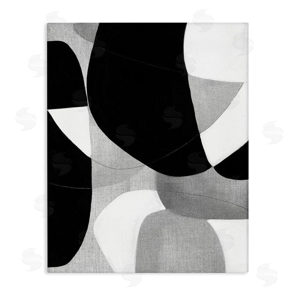 stupell industries Kippi Leonard | Monochrome Oblong Shapes Wall Art