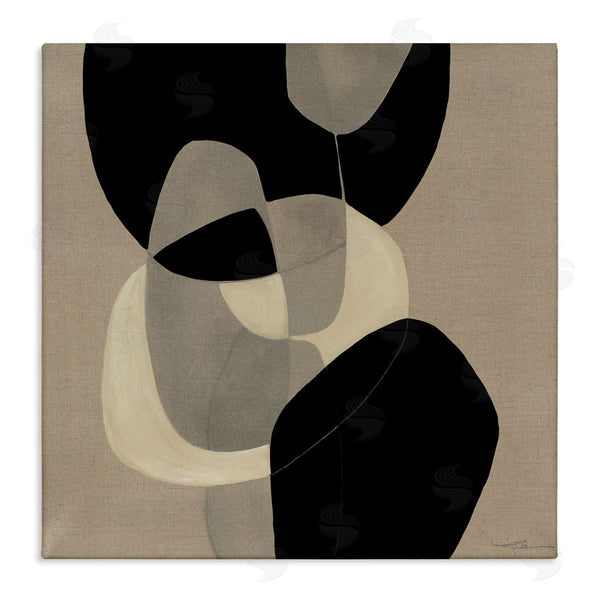 stupell industries Kippi Leonard | Neutral Shapes Abstract Brown Black