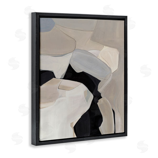 Stupell Industries Kippi Leonard | Rounded Curves Abstract Beige Black