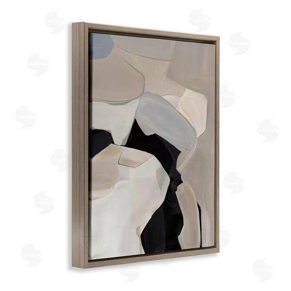 Stupell Industries Kippi Leonard | Rounded Curves Abstract Beige Black