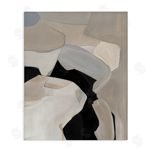 stupell industries Kippi Leonard | Rounded Curves Abstract Beige Black