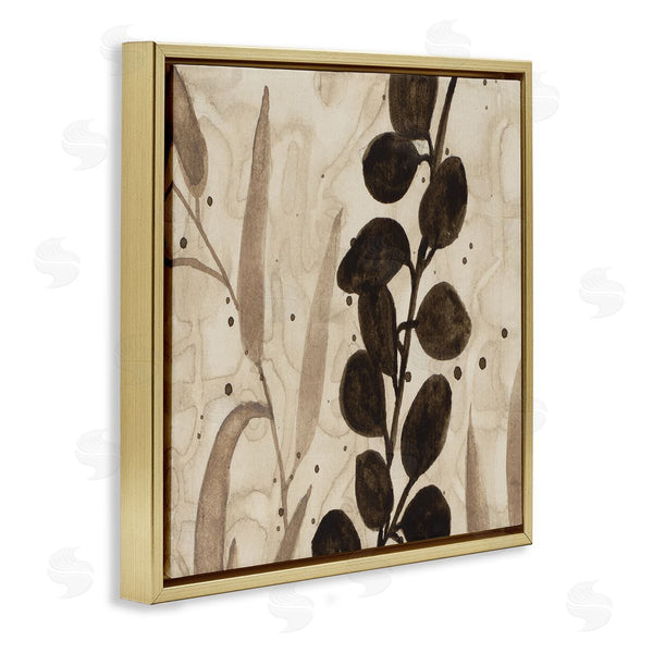 Stupell Industries Krinlox | Asymmetrical Natural Leaves