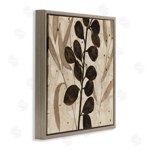 Stupell Industries Krinlox | Beige & Brown Natural Leaves