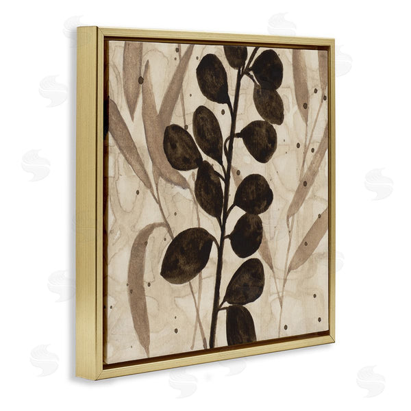 Stupell Industries Krinlox | Beige & Brown Natural Leaves