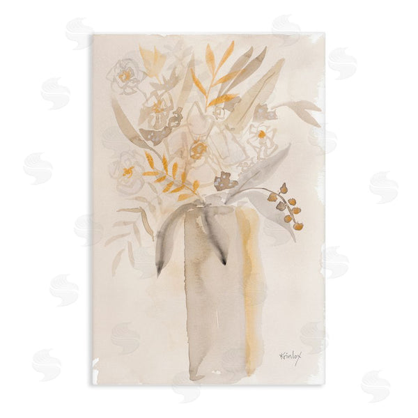 stupell industries Krinlox | Earthy Soft Flower Vase Wall Art