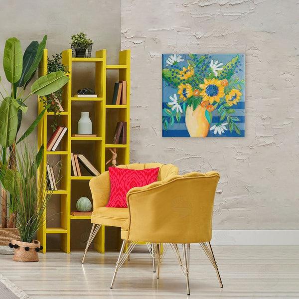 Stupell Industries Krinlox | Floral Bursts Among The Blue Wall Art