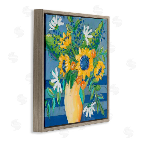 Stupell Industries Krinlox | Floral Bursts Among The Blue Wall Art