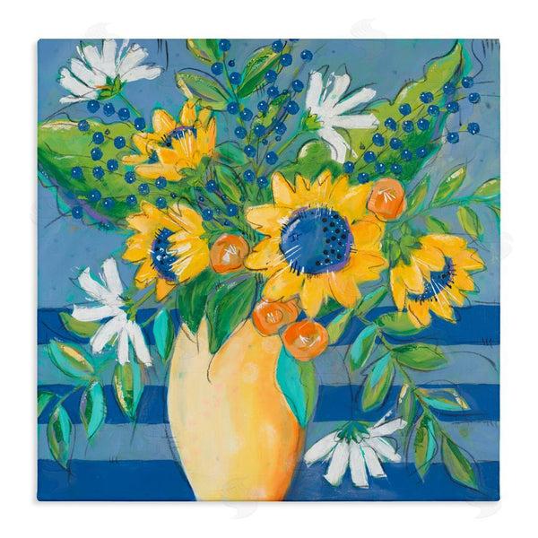 stupell industries Krinlox | Floral Bursts Among The Blue Wall Art
