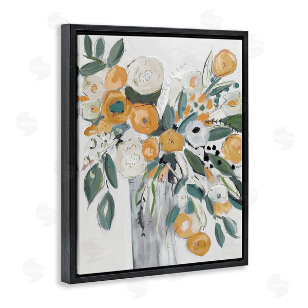 Stupell Industries Krinlox | Lively Orange White Floral Bouquet Abstract Still Life Wall Art