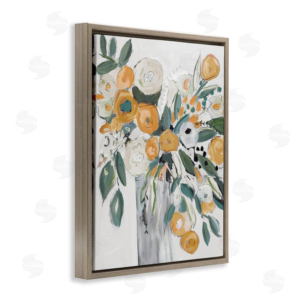 Stupell Industries Krinlox | Lively Orange White Floral Bouquet Abstract Still Life Wall Art