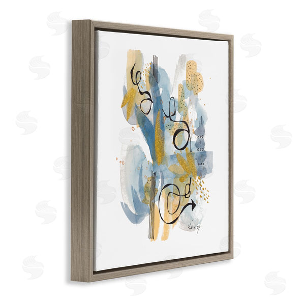Stupell Industries Krinlox | Modern Directional Arrow Abstraction Blue Yellow Watercolor Wall Art