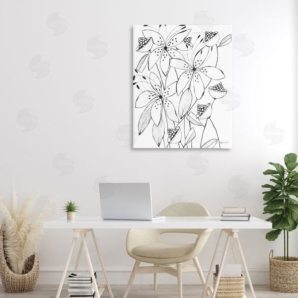 Stupell Industries Krinlox | Open Blooms Outline Wall Art