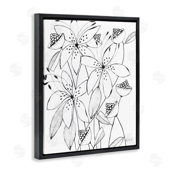 Stupell Industries Krinlox | Open Blooms Outline Wall Art