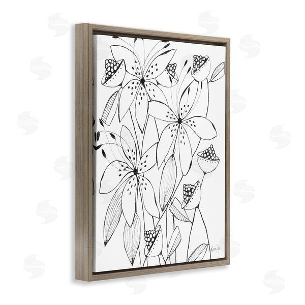 Stupell Industries Krinlox | Open Blooms Outline Wall Art
