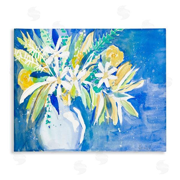 stupell industries Krinlox | Yellow Daisy Rose Bouquet Modern Abstract Painting Wall Art