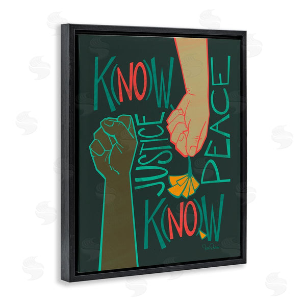 Stupell Industries Kris Duran | Know Justice Know Peace Hands In Social Statement
