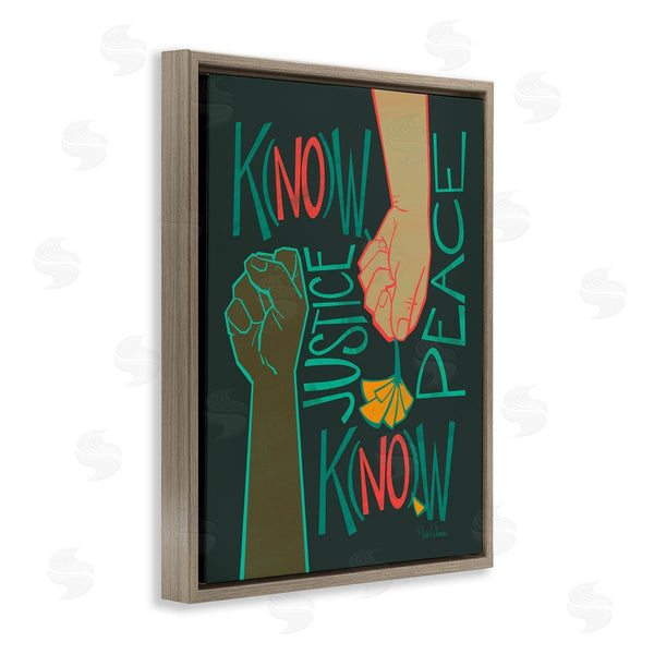 Stupell Industries Kris Duran | Know Justice Know Peace Hands In Social Statement