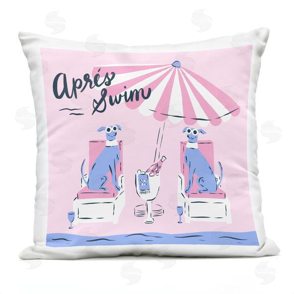 Stupell Industries Krissy Mast | Apres Swim Greyhounds Printed Throw Pillow
