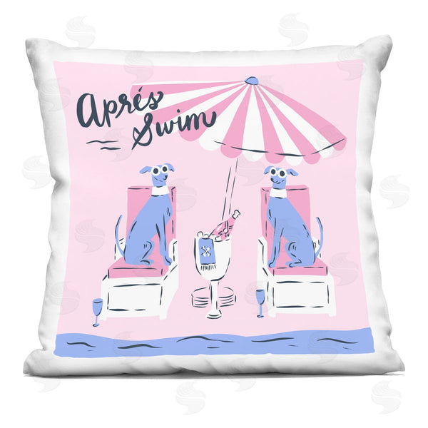 stupell industries Krissy Mast | Apres Swim Greyhounds Printed Throw Pillow