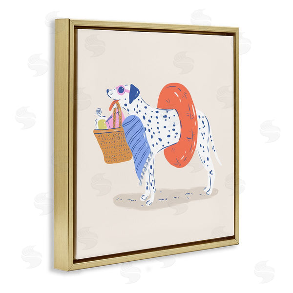 Stupell Industries Krissy Mast | Beach Bag Floatie Dalmatian Wall Art