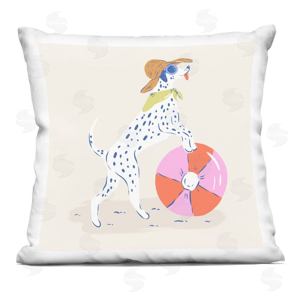 stupell industries Krissy Mast | Beach Ball Dalmatian Printed Throw Pillow