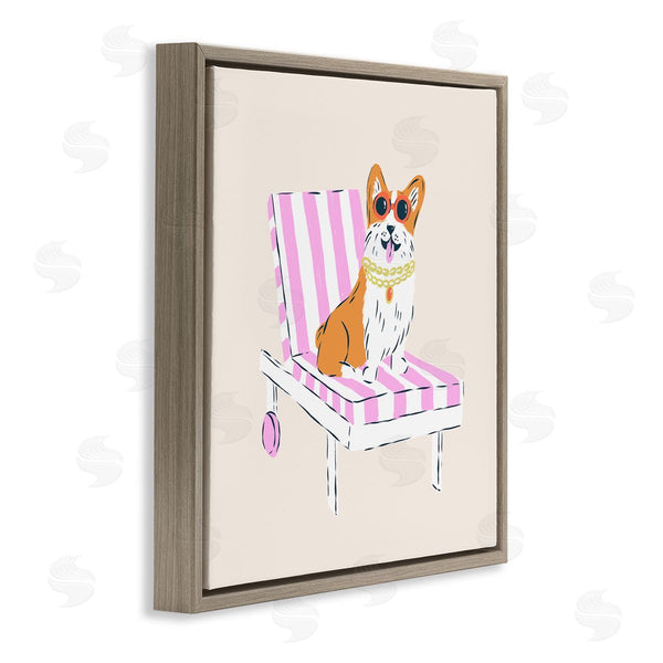 Stupell Industries Krissy Mast | Corgi In Lounge Chair