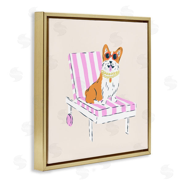 Stupell Industries Krissy Mast | Corgi In Lounge Chair