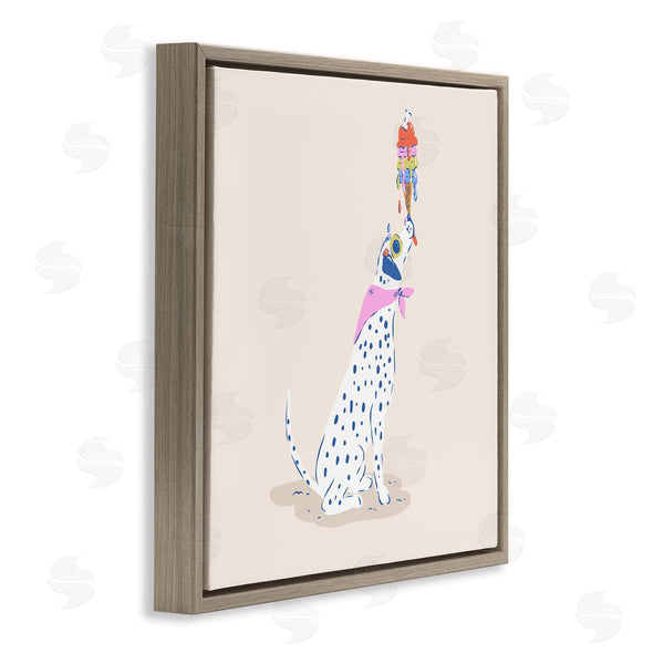 Stupell Industries Krissy Mast | Dalmatian & Dripping Ice Cream