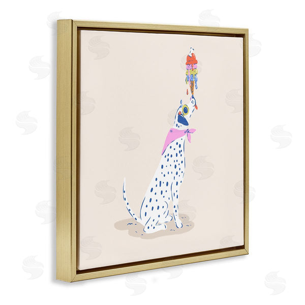 Stupell Industries Krissy Mast | Dalmatian & Dripping Ice Cream
