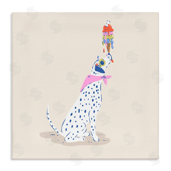 stupell industries Krissy Mast | Dalmatian & Dripping Ice Cream