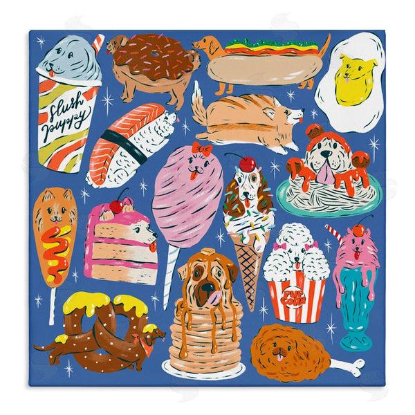 stupell industries Krissy Mast | Dog Foods Puzzle Illustration