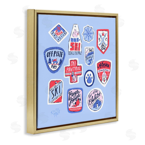 Stupell Industries Krissy Mast | Dog Ski Tickets Placement