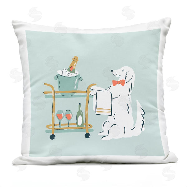 Stupell Industries Krissy Mast | Doggie Drink Cart Printed Throw Pillow