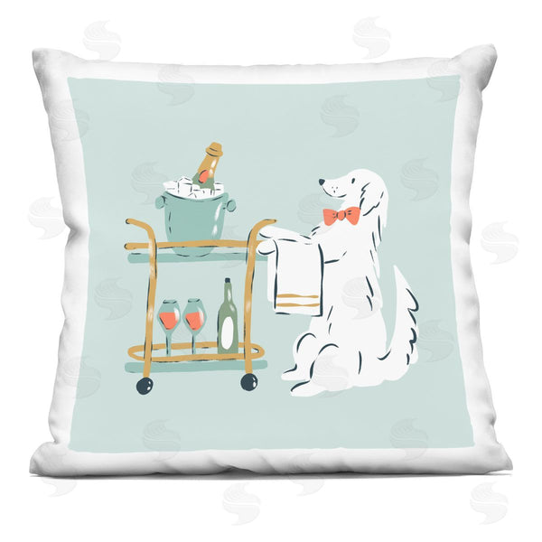 stupell industries Krissy Mast | Doggie Drink Cart Printed Throw Pillow