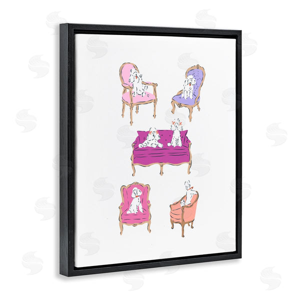 Stupell Industries Krissy Mast | French Chairs And Poodles