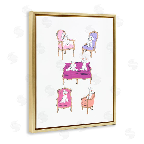 Stupell Industries Krissy Mast | French Chairs And Poodles