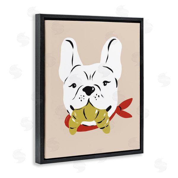 Stupell Industries Krissy Mast | Frenchie Dog With Croissant