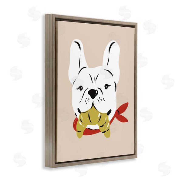 Stupell Industries Krissy Mast | Frenchie Dog With Croissant
