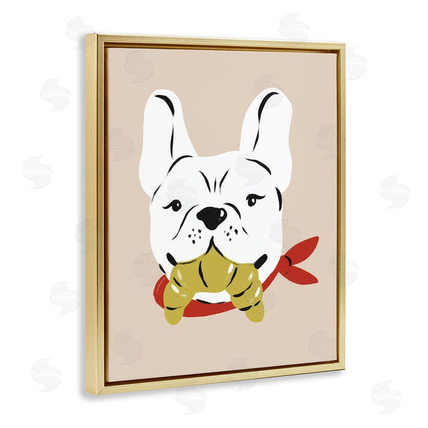 Stupell Industries Krissy Mast | Frenchie Dog With Croissant