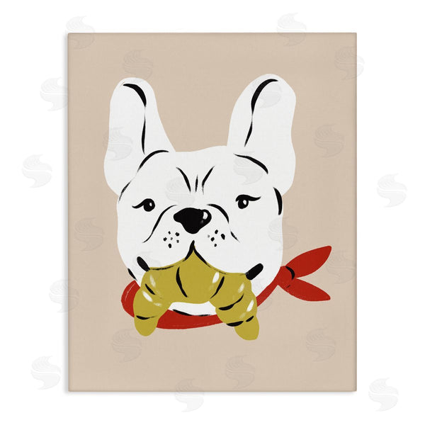 stupell industries Krissy Mast | Frenchie Dog with Croissant