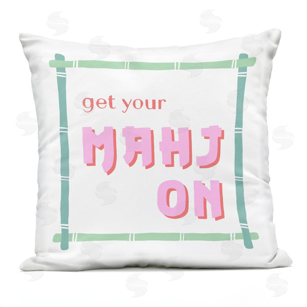 Stupell Industries Krissy Mast | Get Your Mahj On Printed Throw Pillow