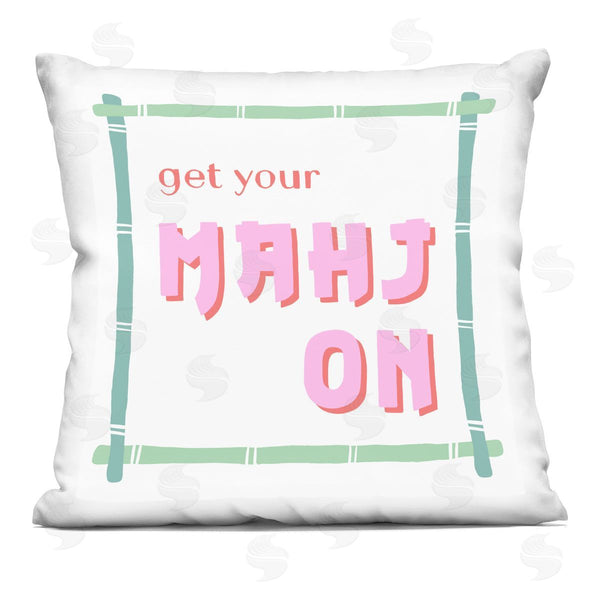 stupell industries Krissy Mast | Get Your Mahj On Printed Throw Pillow