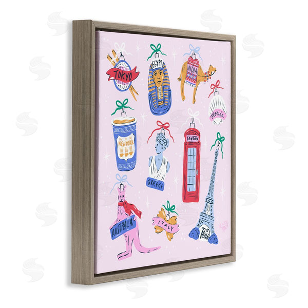 Stupell Industries Krissy Mast | Global Travel Ornaments Wall Art