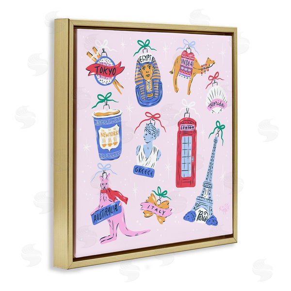 Stupell Industries Krissy Mast | Global Travel Ornaments Wall Art
