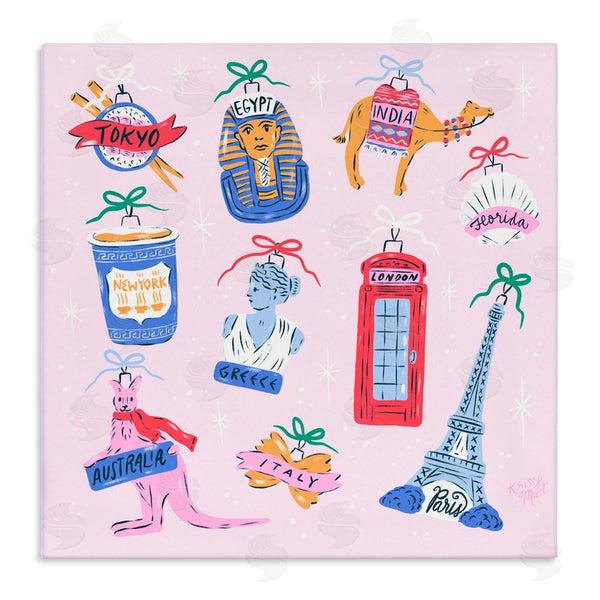stupell industries Krissy Mast | Global Travel Ornaments Wall Art