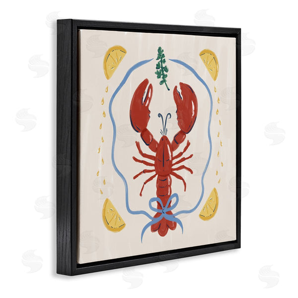 Stupell Industries Krissy Mast | Lobster & Ribbon Illustration Wall Art