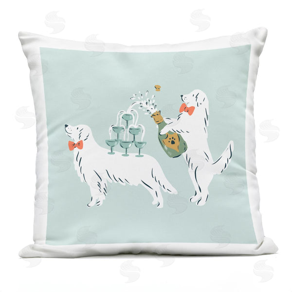 Stupell Industries Krissy Mast | Popping Champagne Dogs Printed Throw Pillow