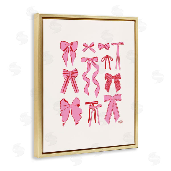 Stupell Industries Krissy Mast | Simple Red And Pink Bows Wall Art